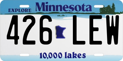 MN license plate 426LEW