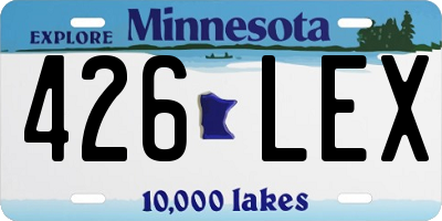 MN license plate 426LEX