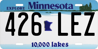 MN license plate 426LEZ