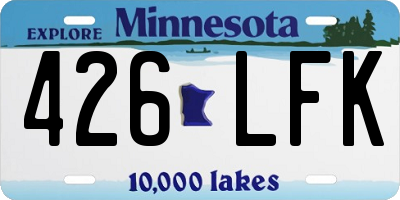 MN license plate 426LFK