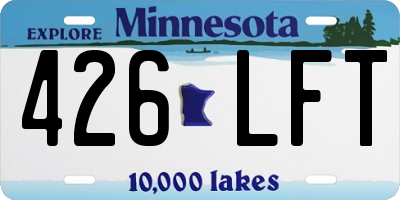 MN license plate 426LFT