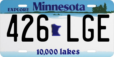 MN license plate 426LGE