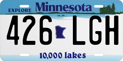 MN license plate 426LGH