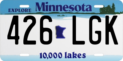 MN license plate 426LGK