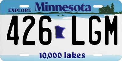 MN license plate 426LGM
