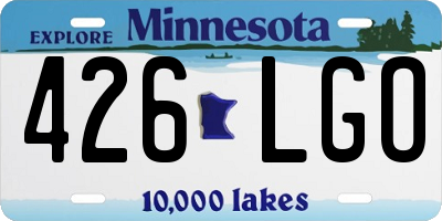 MN license plate 426LGO