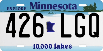 MN license plate 426LGQ