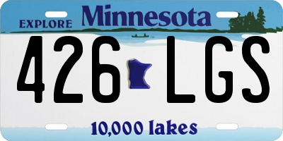MN license plate 426LGS