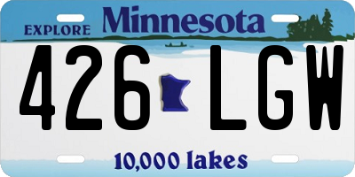 MN license plate 426LGW