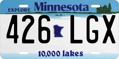 MN license plate 426LGX