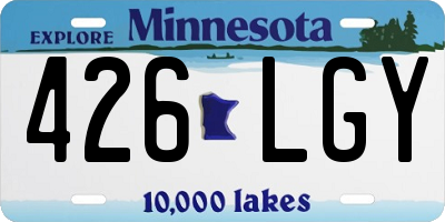 MN license plate 426LGY