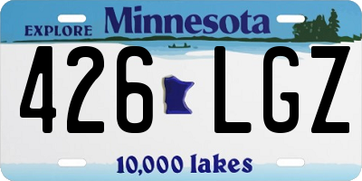MN license plate 426LGZ