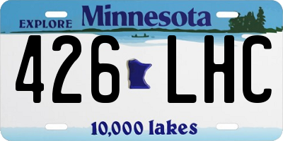 MN license plate 426LHC