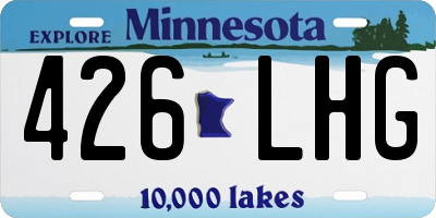 MN license plate 426LHG