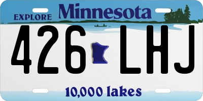 MN license plate 426LHJ
