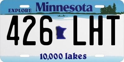 MN license plate 426LHT