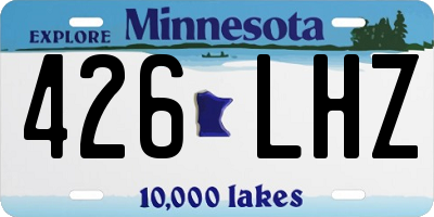 MN license plate 426LHZ