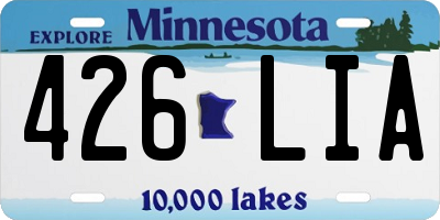 MN license plate 426LIA