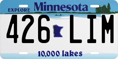 MN license plate 426LIM