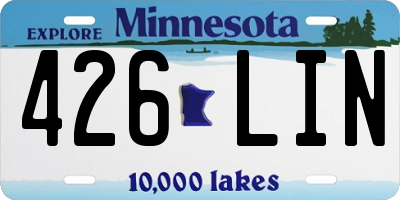 MN license plate 426LIN