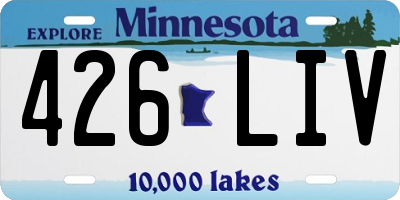 MN license plate 426LIV