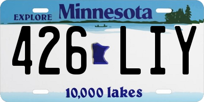 MN license plate 426LIY
