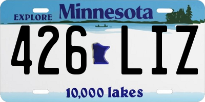 MN license plate 426LIZ