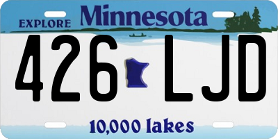 MN license plate 426LJD