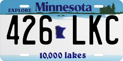 MN license plate 426LKC
