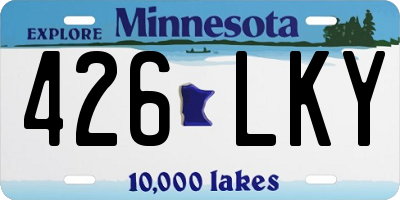 MN license plate 426LKY