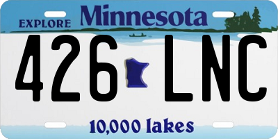 MN license plate 426LNC