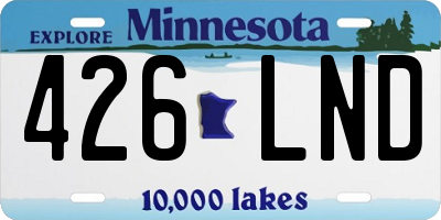 MN license plate 426LND