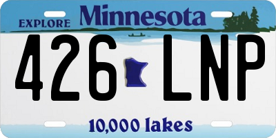 MN license plate 426LNP