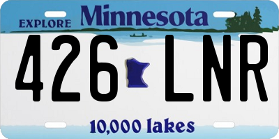 MN license plate 426LNR