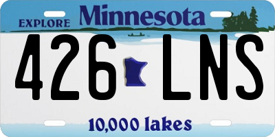 MN license plate 426LNS