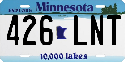 MN license plate 426LNT