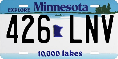 MN license plate 426LNV