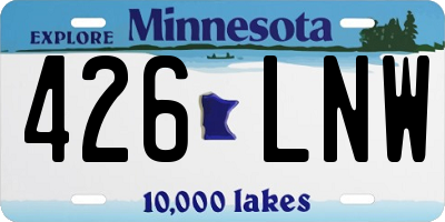 MN license plate 426LNW