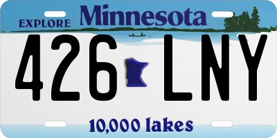 MN license plate 426LNY