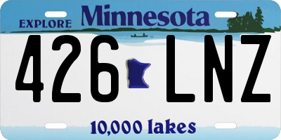 MN license plate 426LNZ