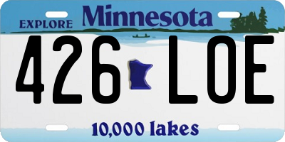 MN license plate 426LOE
