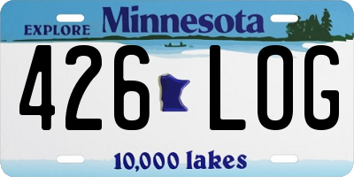 MN license plate 426LOG