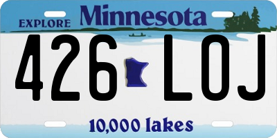 MN license plate 426LOJ