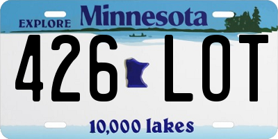 MN license plate 426LOT