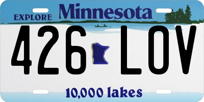 MN license plate 426LOV
