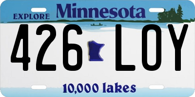 MN license plate 426LOY