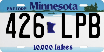 MN license plate 426LPB