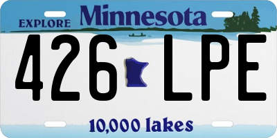 MN license plate 426LPE