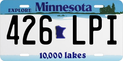 MN license plate 426LPI