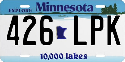 MN license plate 426LPK